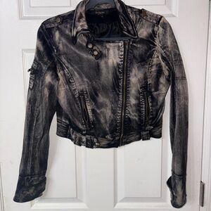 DISTRESSED MOTO JACKET